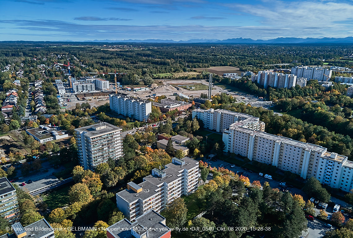 08.10.2020 - Baustelle Alexisquartier und Umgebung in Neuperlach